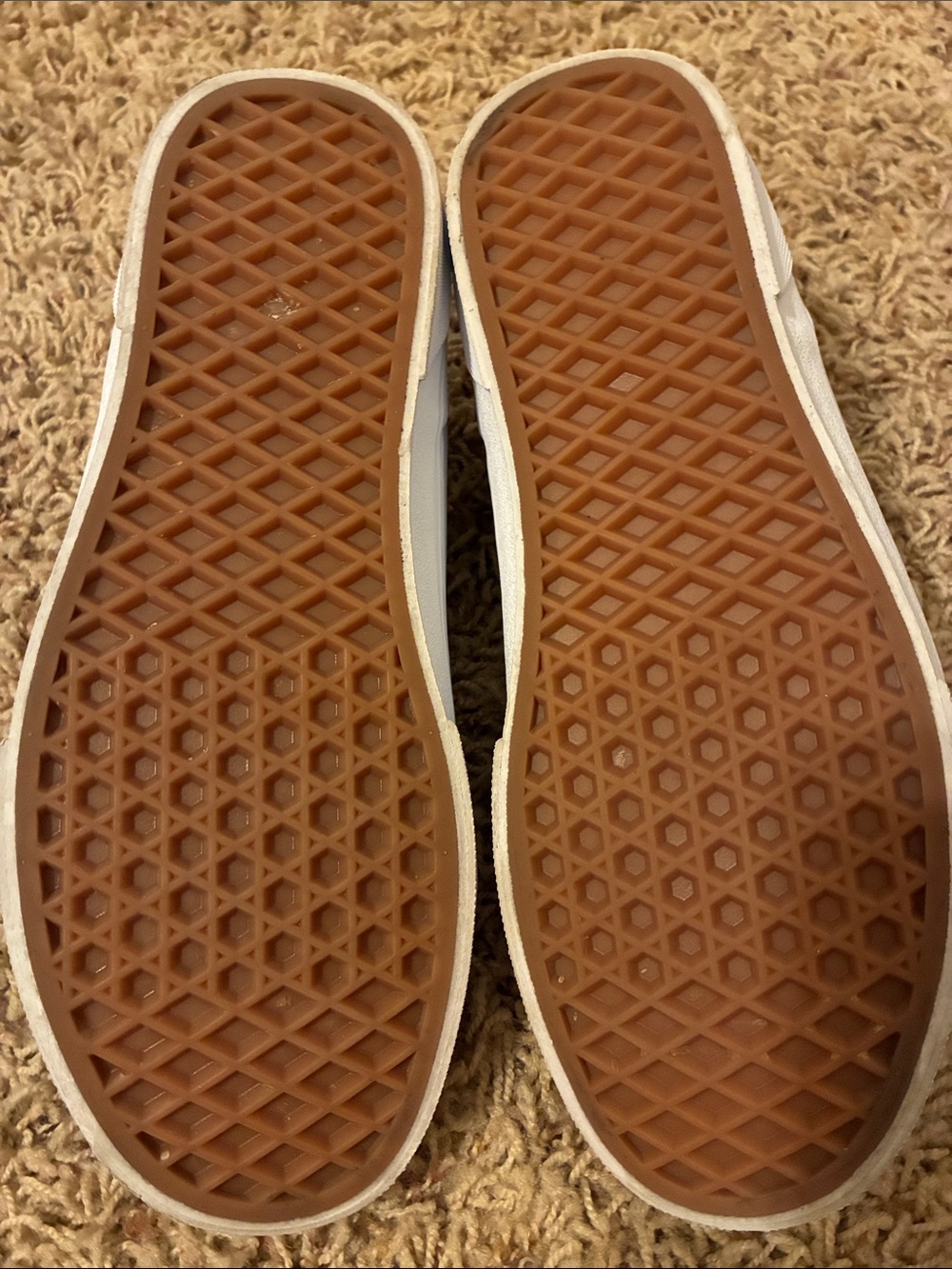 Vans White Low-Top Leather Sneakers Women’s Size 8 Excellent Condition - Picture 4 of 6